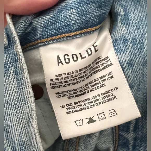 Agolde Riley distressed jeans size 24 - Picture 6 of 7